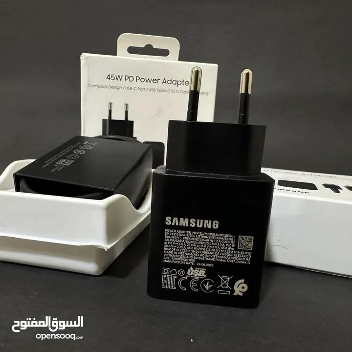 شواحن السامسونج ال 45 واط الاصلي صناعه فيتنام  فاست تشارج ختم الشركه وعليه الباركود