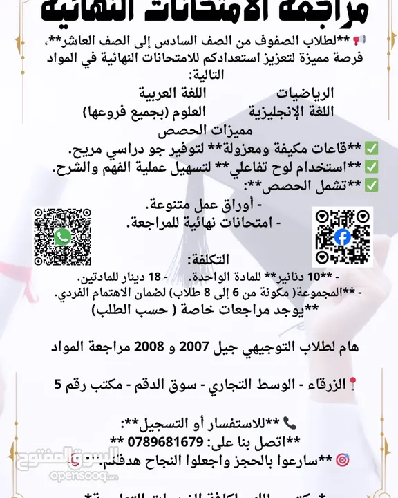 مراجعه امتحانات نهائيه لمادة الرياضيات