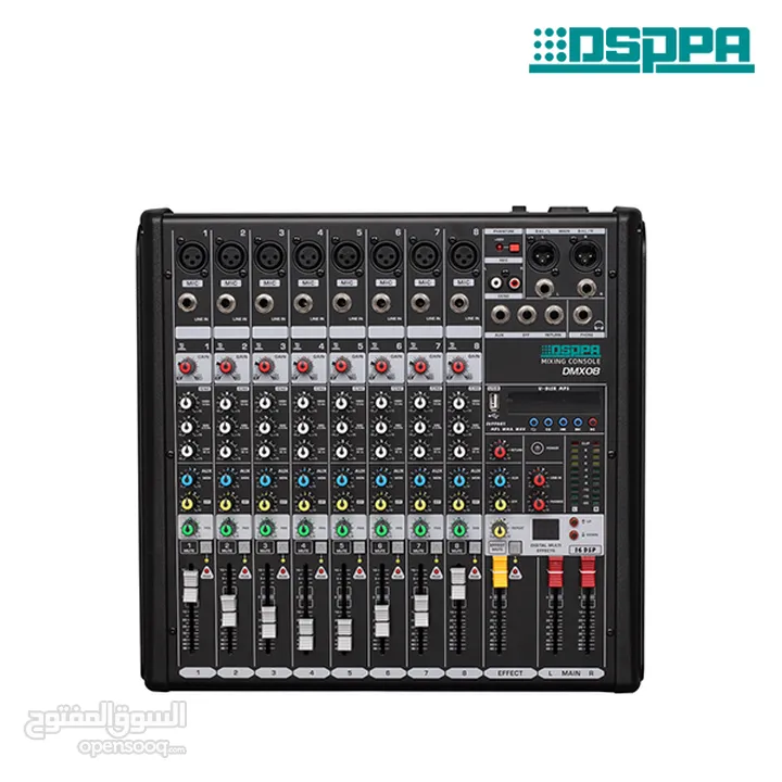 مكسر صوت DMX08-Channel Audio Mixer من شركة داسبا جملة ومفرق