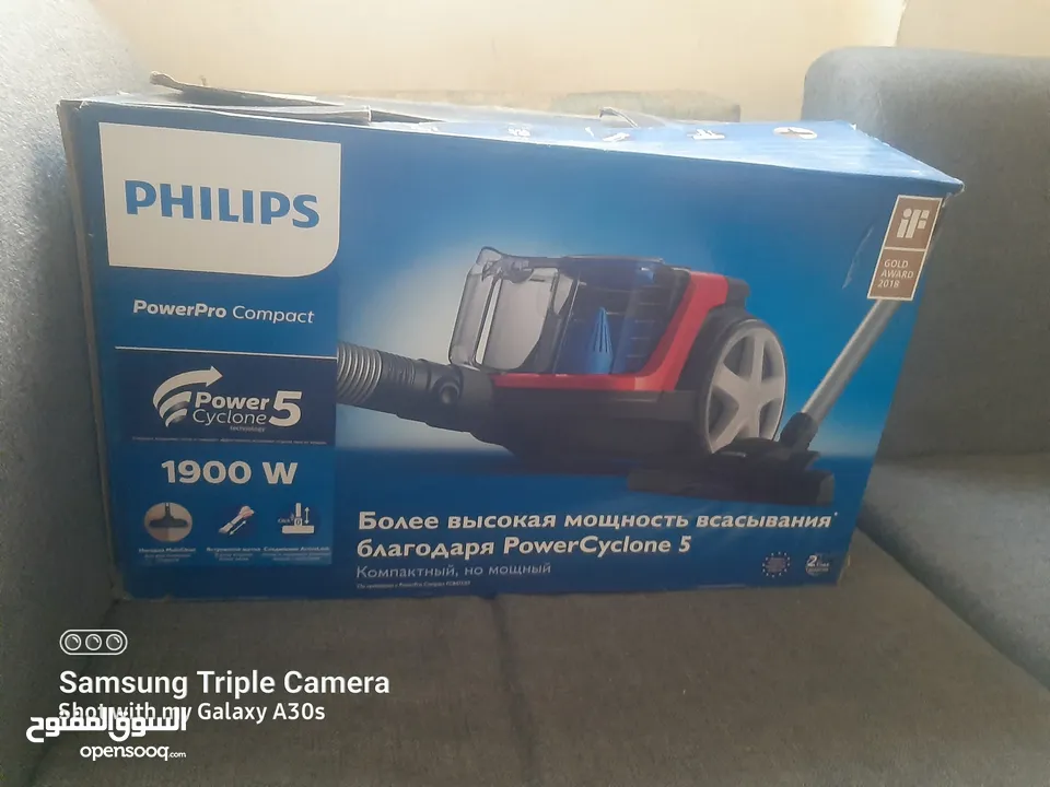 مكنسة باور برو كومباكت فيليبس استعمال خفيف جدا نفس الجديدة 1900W PowerPro Compact Vacuum 1900W