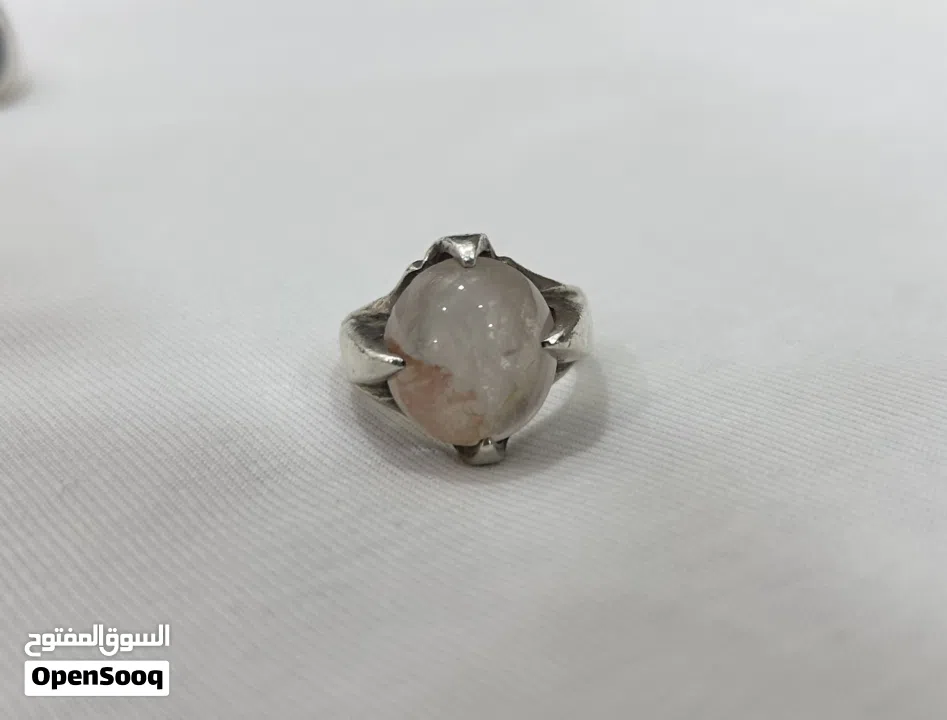 خاتم در نجفي دموي، صياغة ثقيلة، 10 غرام فضه  مقاس 13.5