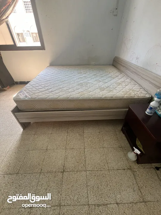 Bed with mattress