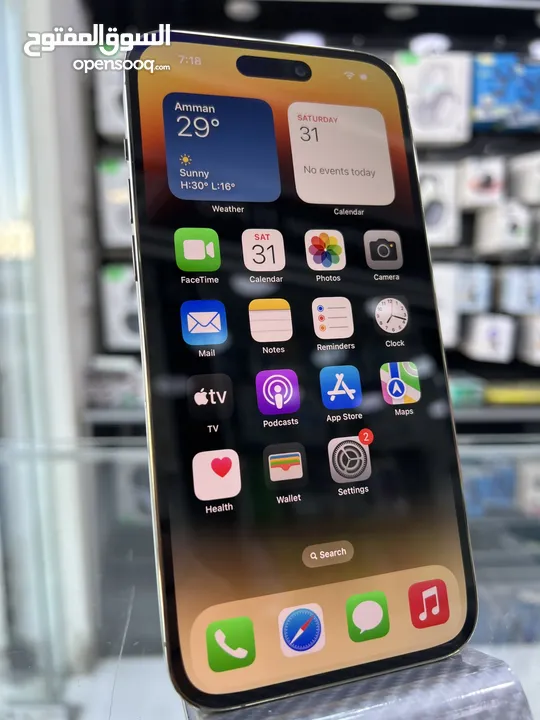 iPhone 14 Pro Max (256 GB) Used  ايفون 14 برو ماكس مستعمل  بطارية 87٪؜ بحالة جيدة  مكفول من المحل 14