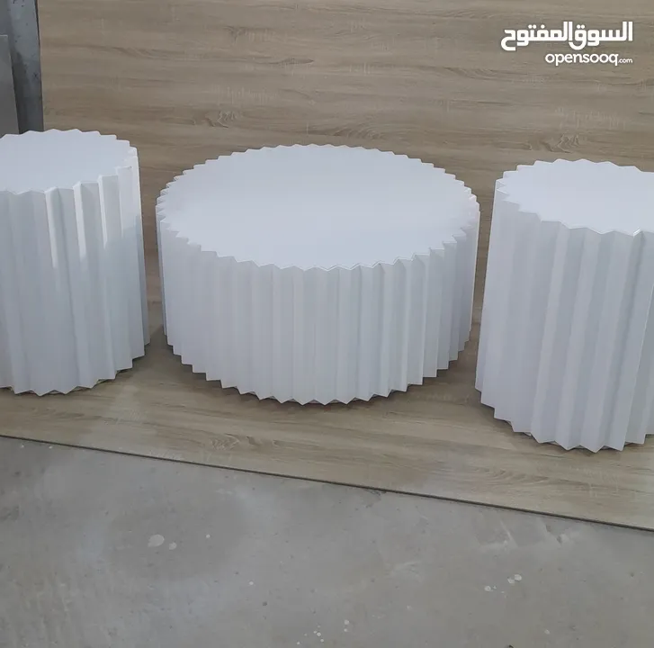 طاولات وسط خشب لامنيت 18م الون   متعددة تفصيل حسب الطلب والمقاس مكون من ثلاث قطع