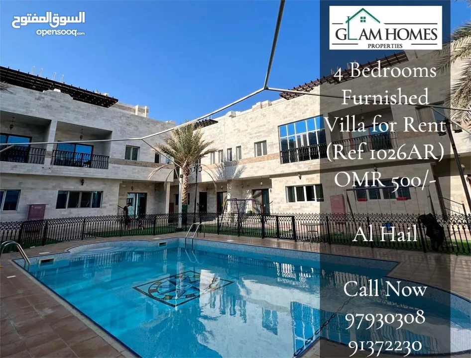 4 Bedrooms Furnished Villa for Rent in Al Hail REF:1026AR