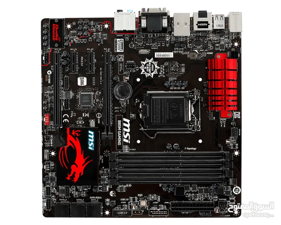 قطع كمبيوتر CPU Intel Core i5 4th Generation - Motherboard B85M GAMING - Ram 8&4 DDR3