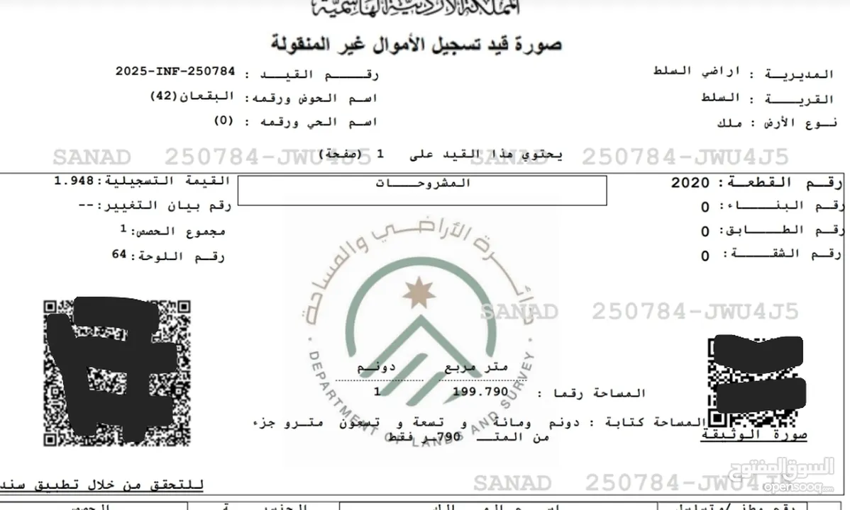 ارض للبيع في السلط مرتفعه سكن ا  39%