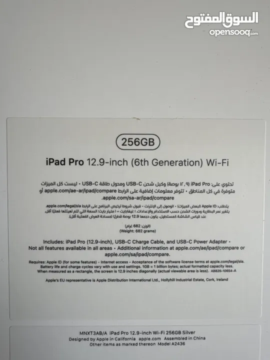 Ipad pro 12.9 M2 256GB