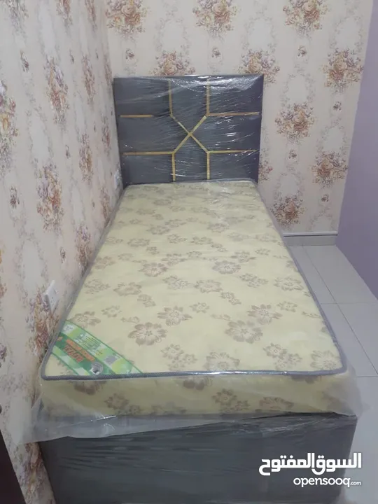 BRAND NEW SINGLE FABRIC BED WITH MATTRESS AVAILABLE