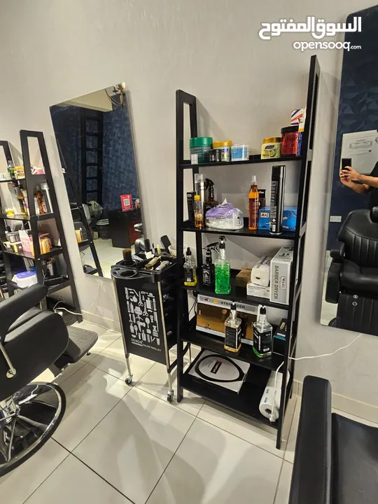 Running Gents Hair Salon For sale Fully Equipped shop rent 150 BD, cctv Cameras  internet connection