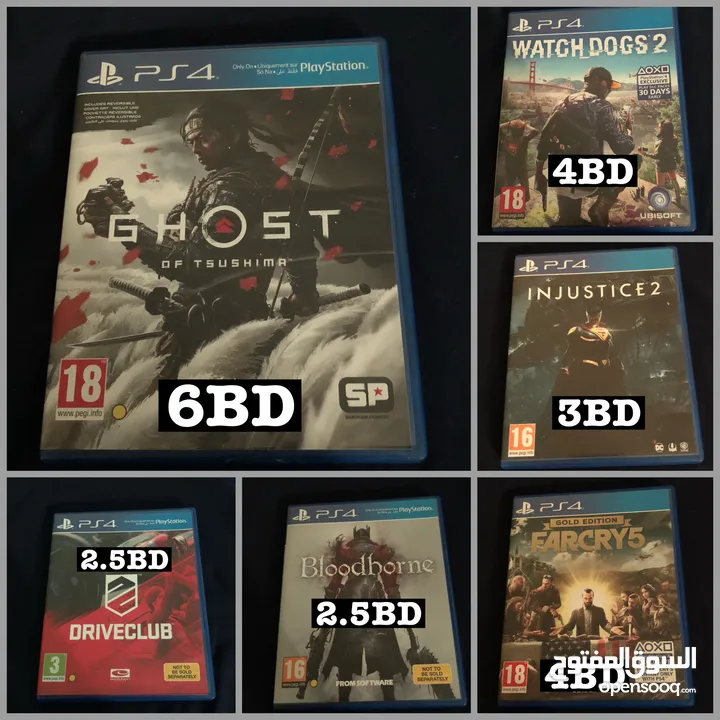 Ps4 games excellent condition