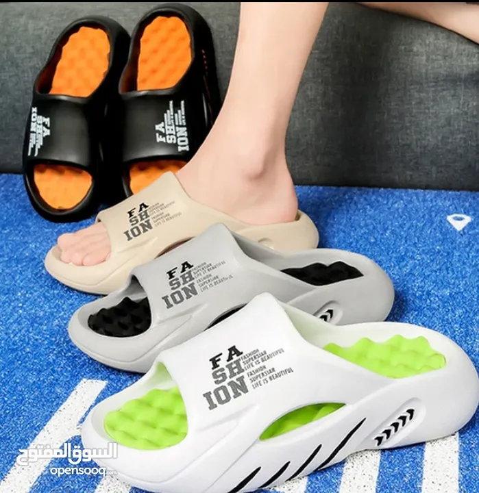 Men's massage slippers indoor and outdoor sandals good quality now available in Oman cash on deliver