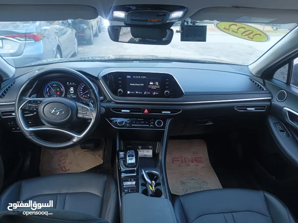 هيونداي سوناتا 2022 لون اسود ملوكي فحص كامل جمرك حديث كاش واقساط وارد كوري