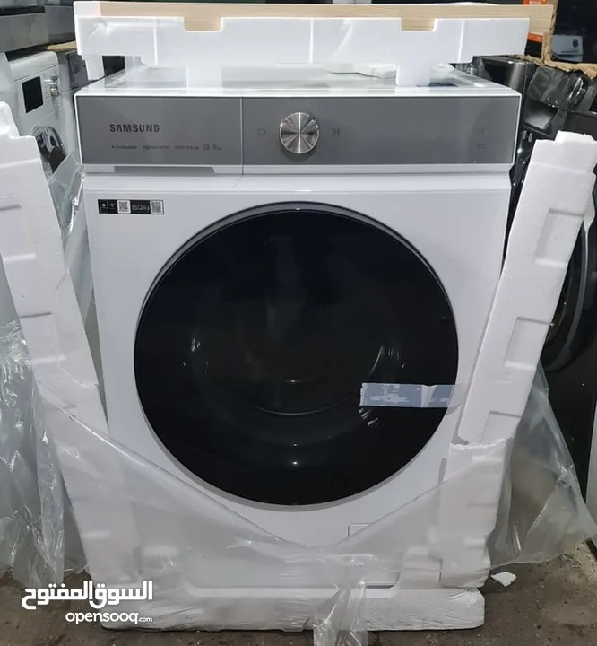 Samsung Front Load Washer 11.5 kg, White, with EcoBubble, AI Wash, SmartThings AI Energy Mode