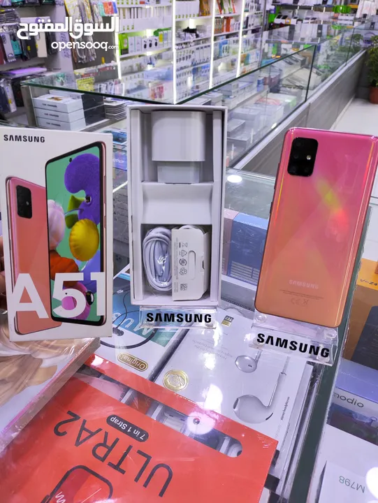 حبه وكالة Samsung A51 جيجا 128 رام 16 معه الكرتونه واغراضو متوفر توصيل