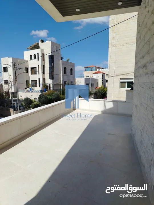 شقة أرضية فاخرة للبيع في خلدا - قرب إشارة البنك العربي 145م مع حديقة وترسات 120م لم تسكن