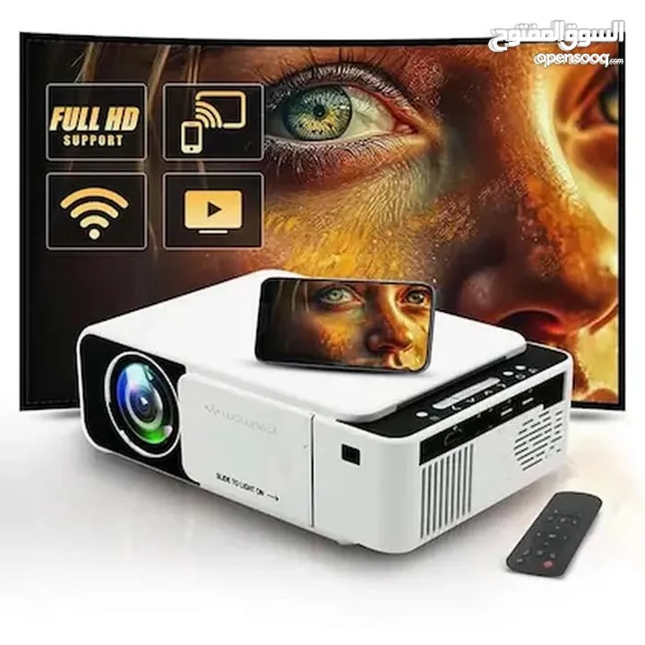 بروجكتر 4K نظام HD أعلى مواصفات نظام WI FI والبلوتوث اخر اصدار في سوق ويدعم جميع مداخل