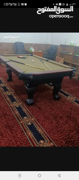 طاولة بلياردوا استعمال بسيط في حالة الوكالة..7.5 قدم....