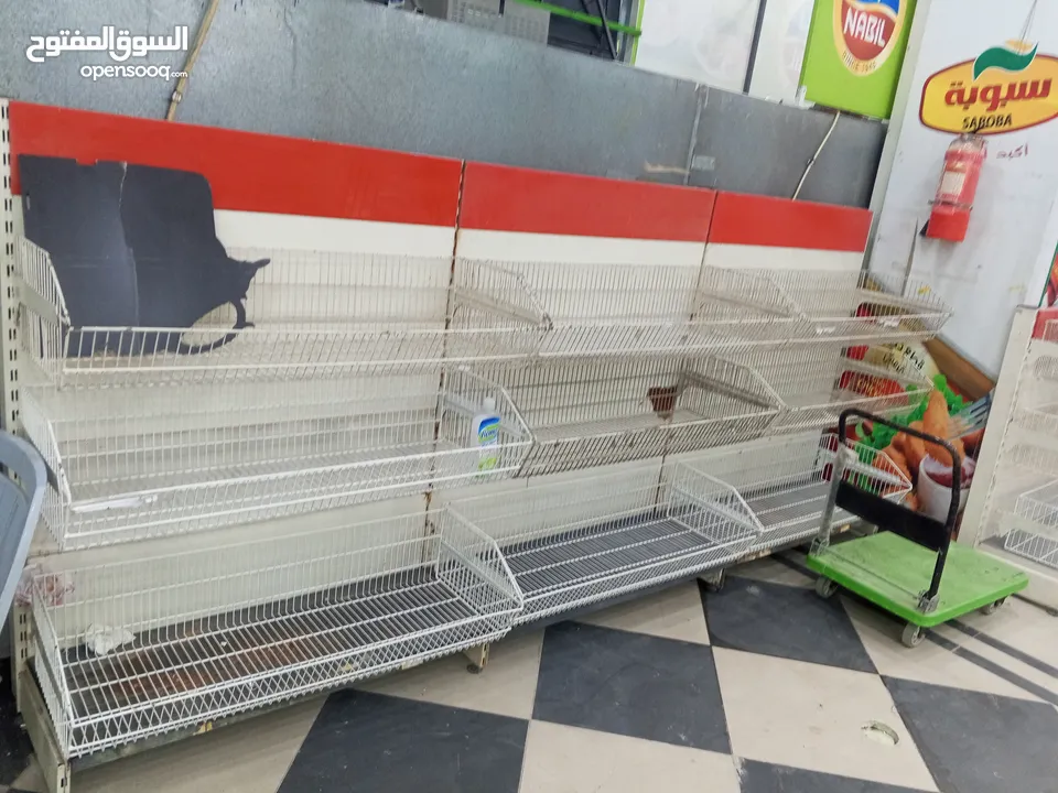 ارفف حديد للمحلات التجاريه والسوبر ماركة عابدين مجوز ومفرد للبيع كامل و غرابيل محمص
