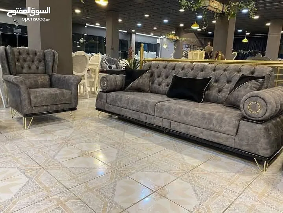 طقم كنب موديل "مونبيه" – كلاسيك تركي فاخر من أفخم وأرقى الموديلات التركية