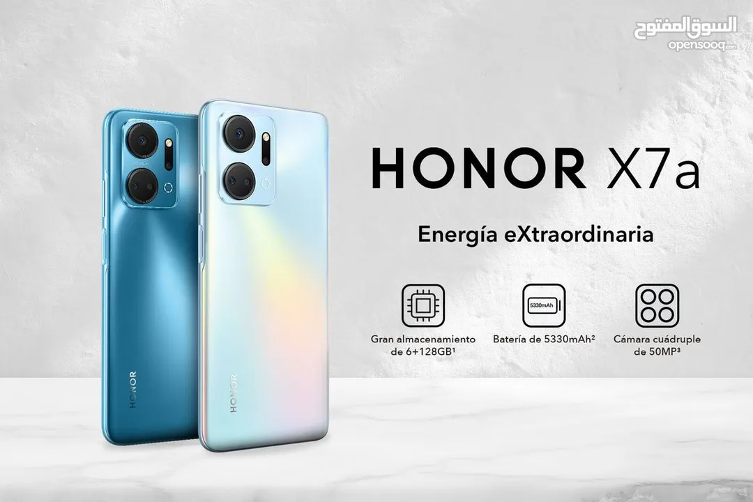 عرض خااص : الهاتف الرهيب honor X7a 128gb  مواصفات قوية وسعر رهيب الهاتف جديد ضمان وكيل سنة بأقل سعر