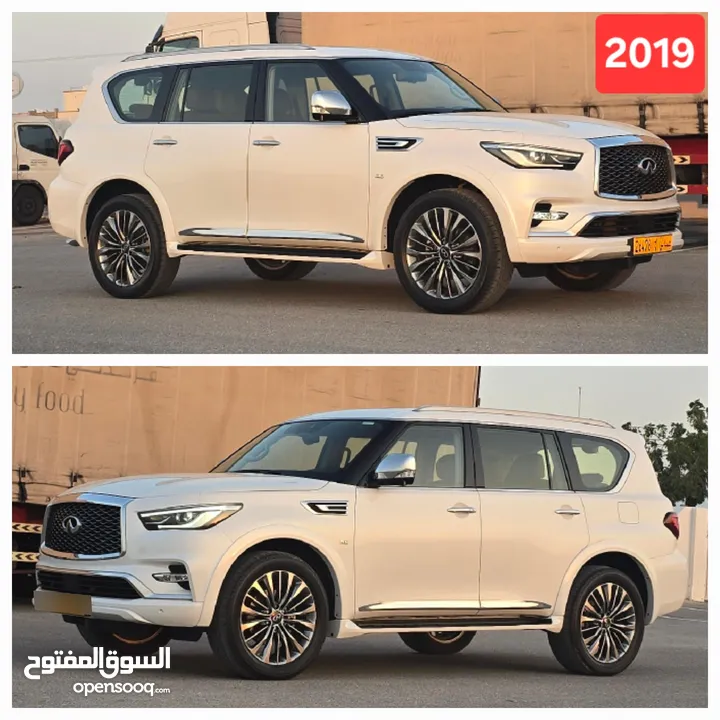 إنفينيتي QX80 خليجي أعلى مواصفات بدون حوادث ولاصبغ نهائيا سيرفس وكاله المالك الاول جديدة جدا