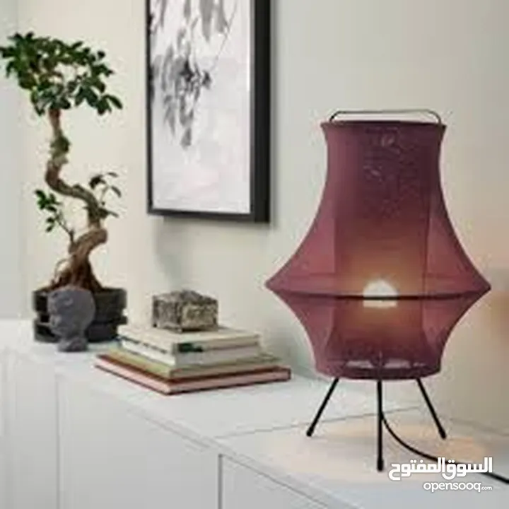 IKEA FYXNAS Table lamp, 44 cm للبيع ضوء ايكيا لون أحمر مستعمل كالجديد و بسعر رهيب ( عندي قطعتين )