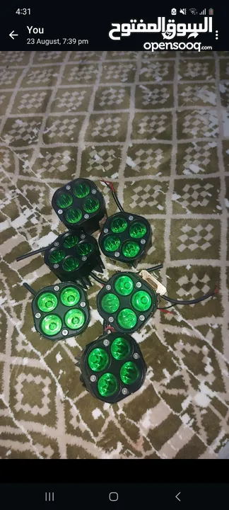 rare green color 6 piece led pods for all cars