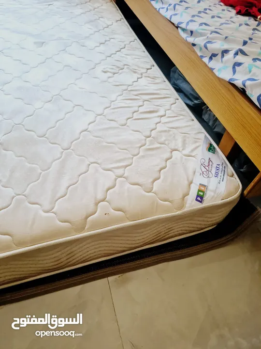 Queen Size Raha company medicated Bed spring mattress in Good Condition for urgent sale.