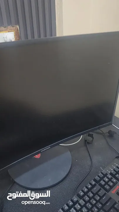 اcurved 1nm 144 hz samsungشاشة  الشاشة وكالة لا يوجد بها ولا اي خدش