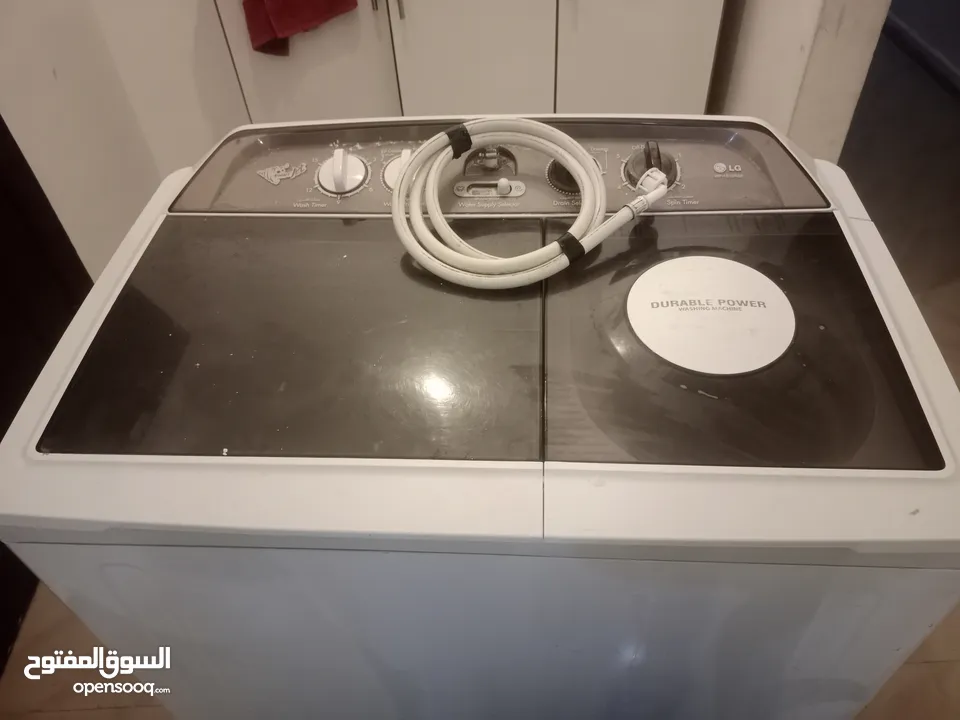 غساله  حوضين كبيره مخزنه بحاله الوكاله 11كيلو