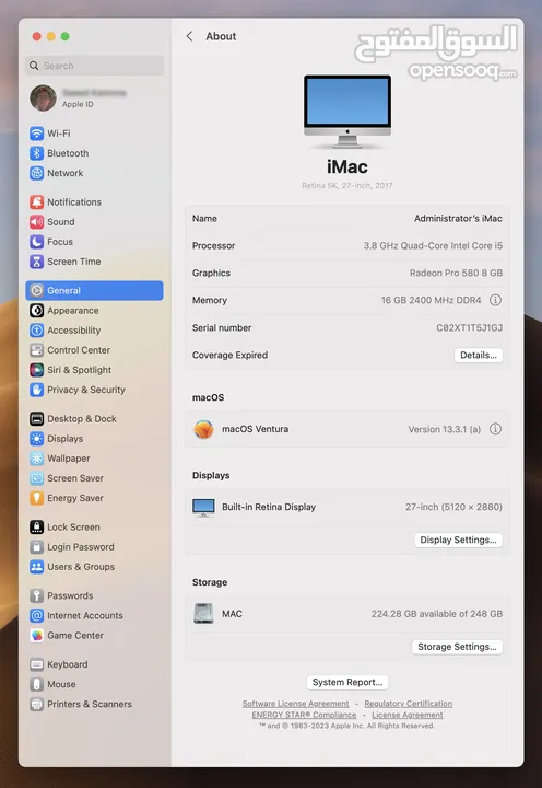 iMac 27" 5K Quad-Core Intel Core i5 3.8GHz 16GB RAM 8GB GPU 1TB SSD  DVD macOS+ Windows 10 Pro