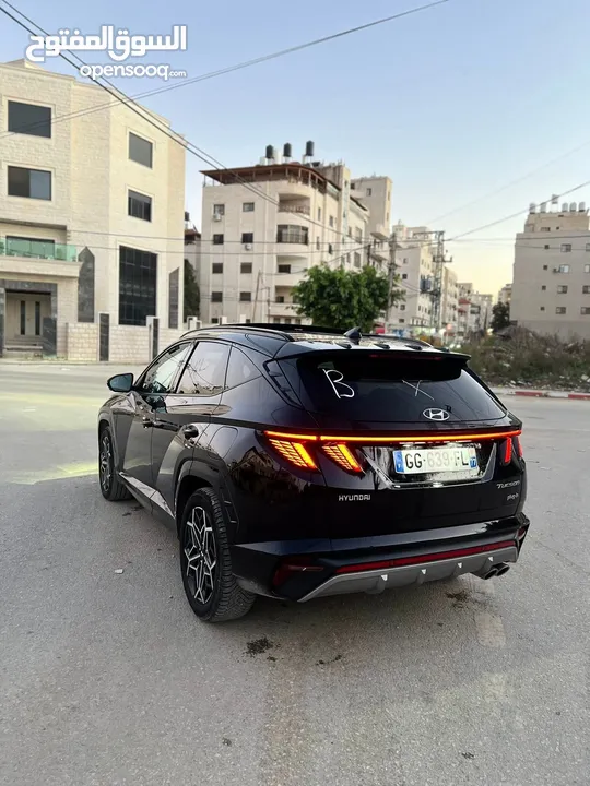 توسان هايبرد ( hybrid plug-in N-Line ) اوتوماتيك فل مواصفات بانوراما 4*4 بمشي 65 ك عالشحنه