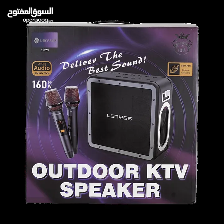 LENYES S823 160W Outdoor KTV Wireless Speaker + Mic Karaoke