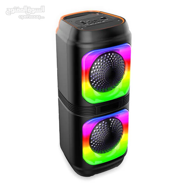 سماعات سبيكرز وايرلس مضيئة Speakers ABS-2402 USB Bluetooth RGB