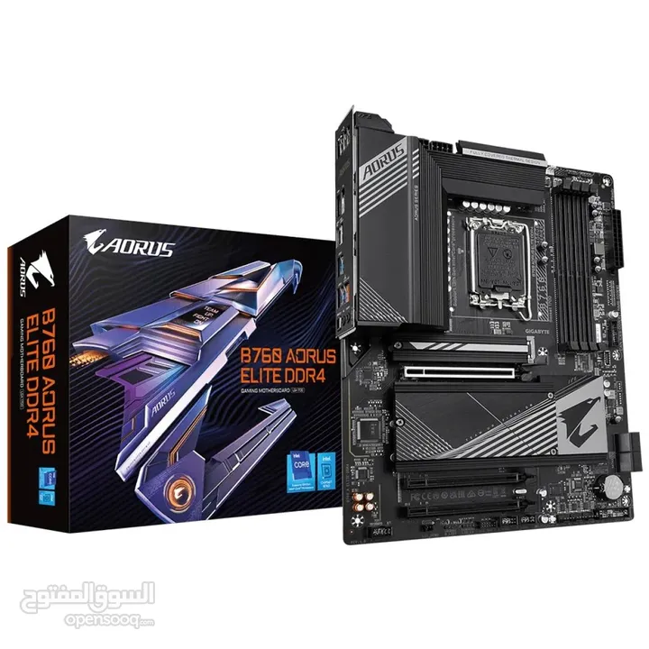 مذربورد اوروس جيمنج لمعالجات انتل جيل 12 + 13 + 14 GIGABYTE B760 AORUS ELITE/DDR4 LGA 1700 GAMING