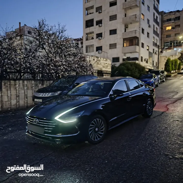 هيونداي سوناتا 2022 لون اسود ملوكي فحص كامل جمرك حديث كاش واقساط وارد كوري