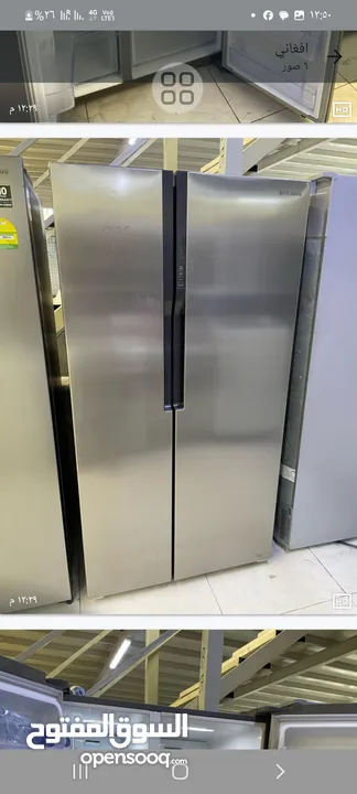 ثلاجة ستيلنس ستيل بابين