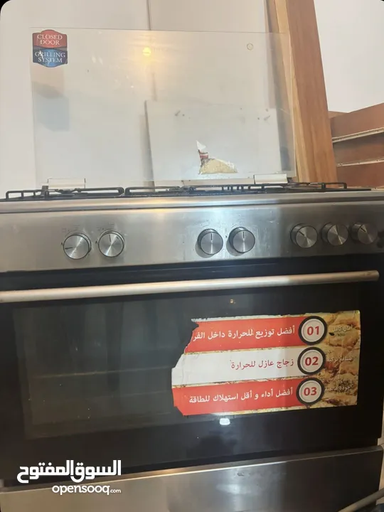 غاز مع فرن استعمال سنة ونصف