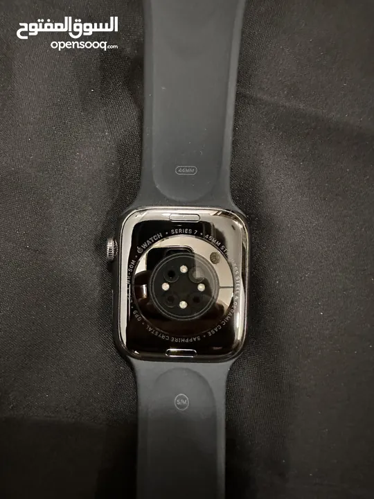 ‏Apple Watch Series 7 – ستانلس ستيل 45mm – GPS + Cellular – Graphite