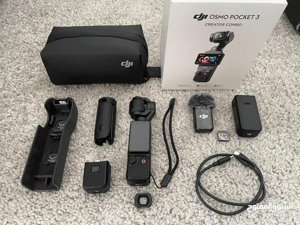 DJI Osmo Pocket 3 Creator Combo-Full Set with tripod battery wire package e.- جديد - قابل للتفاوض