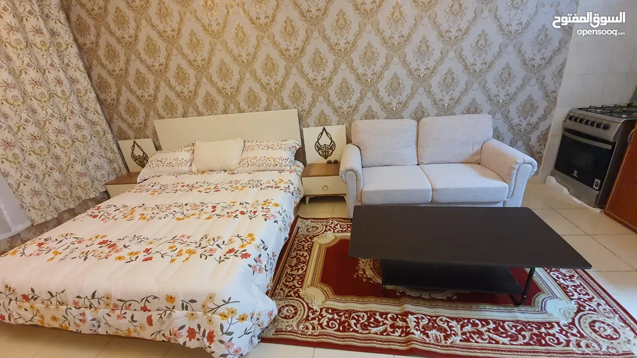 studio for rent  استديو للايجار الشهري بابراج الاورينت شامل الفواتير و الانترنت