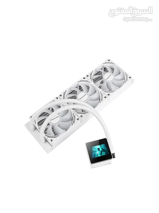 Huntkey MVP V360 3 Fans CPU Cooler مراوح تبريد للكيس 3 متوفرين باللونين الابيض و الاسود