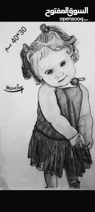 لوحات فنية رسم يدوي حسب الطلب