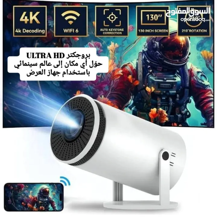 بروجيكتور ذكي وغير هيك اندرويد ومعه ريموت تحكم عن بعد على سعر الحرق وموجود خدمه التوصيل بثلاث ايام