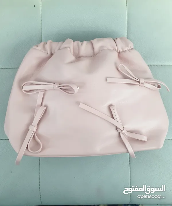 ribbon tie shoulder bag