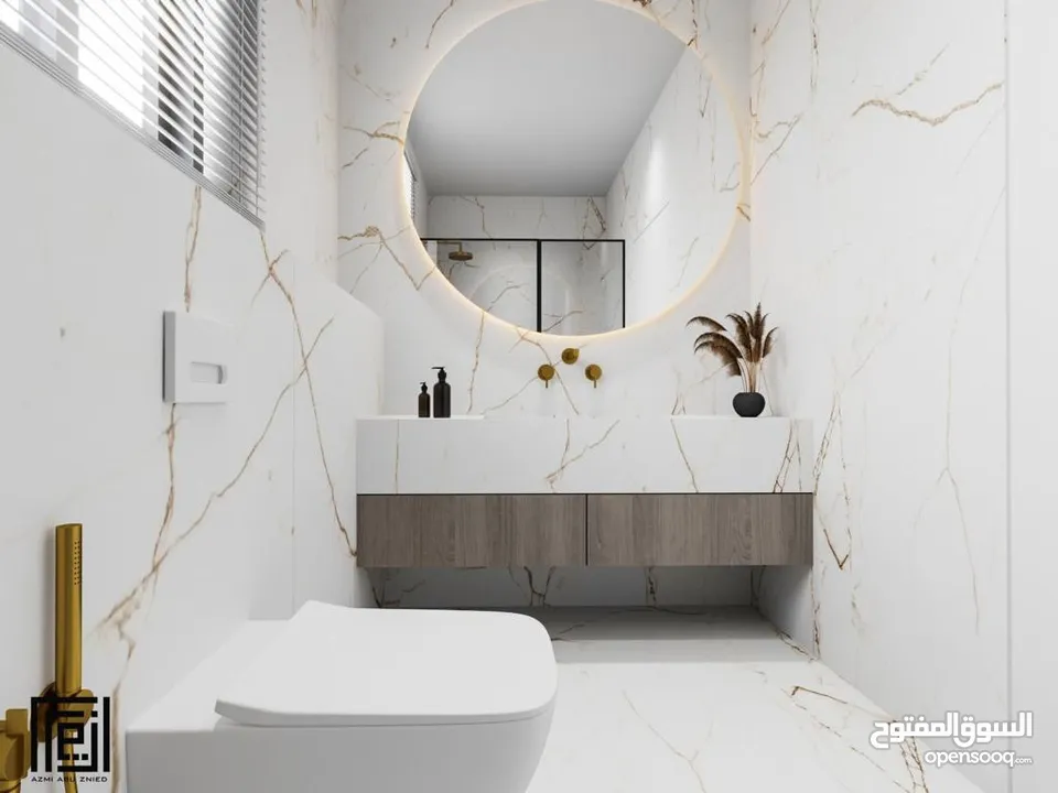 شقة مميزة بإطلالة مميزة مشطبة لغاية القصارة مع تصميم ديكور داخلي