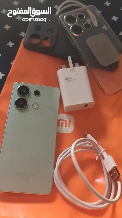 شاومي ردمي نوت 13 اخضر فستقي في حالة اكثر من ممتازة redmi note 13