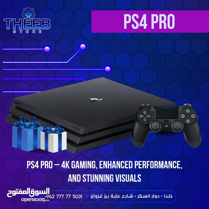 جميع أجهزة بلايستيشن متوفر ب افضل الاسعار وب افضل كفاله عند theeb store خليك مرتاح