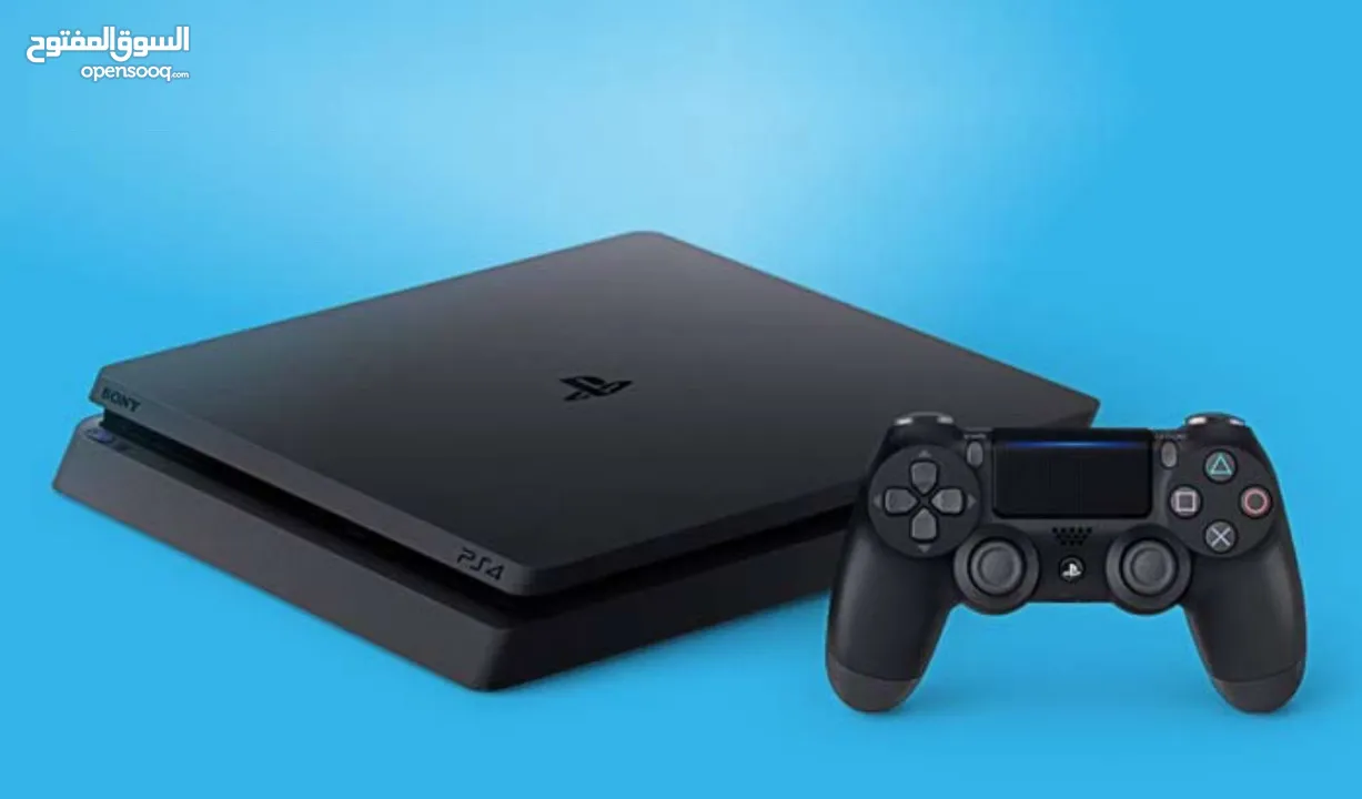 الجهاز مع يد اثنين مع سيدي قراند الجهاز شبه جديد ps4سليم 500جيجا